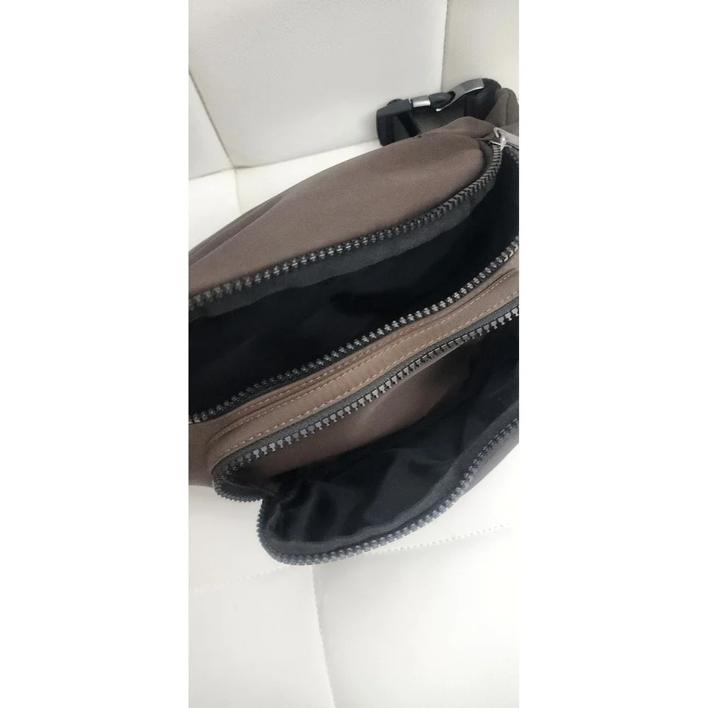 Alo Yoga Explorer Fanny Pack Espresso Brown Belt Bag Crossbody Adjustable Strap